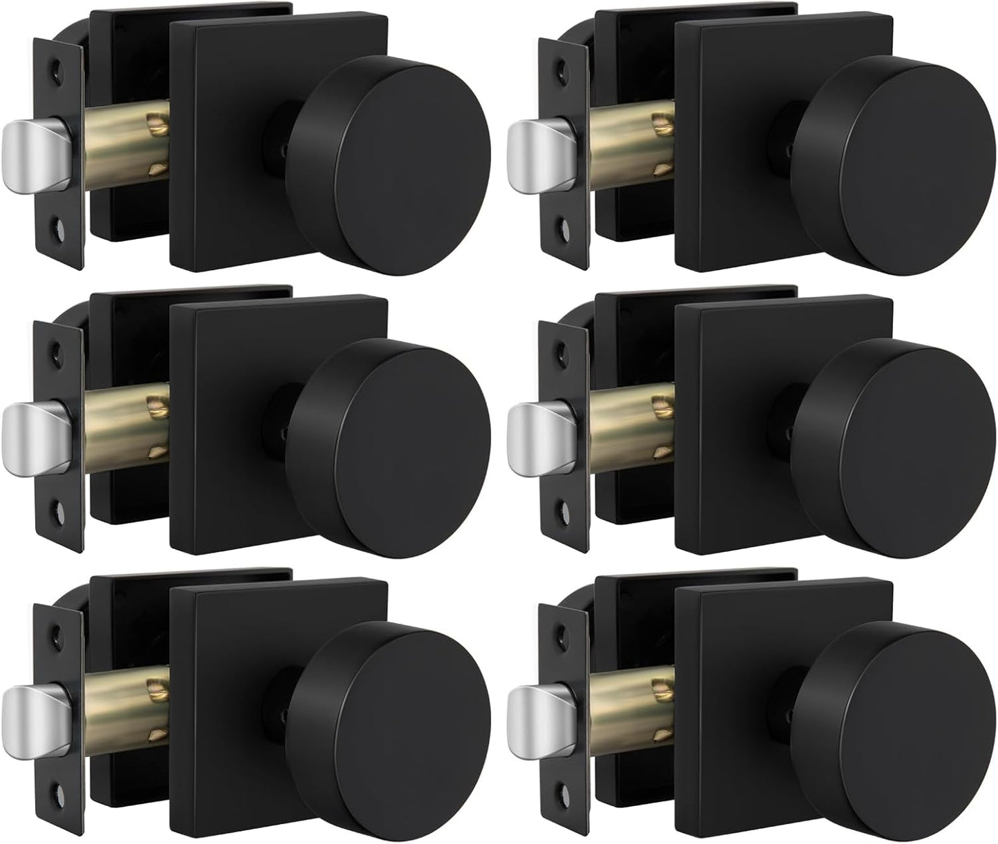 Goldenwarm Black Door Knobs for Modern Hallways and Kitchens
