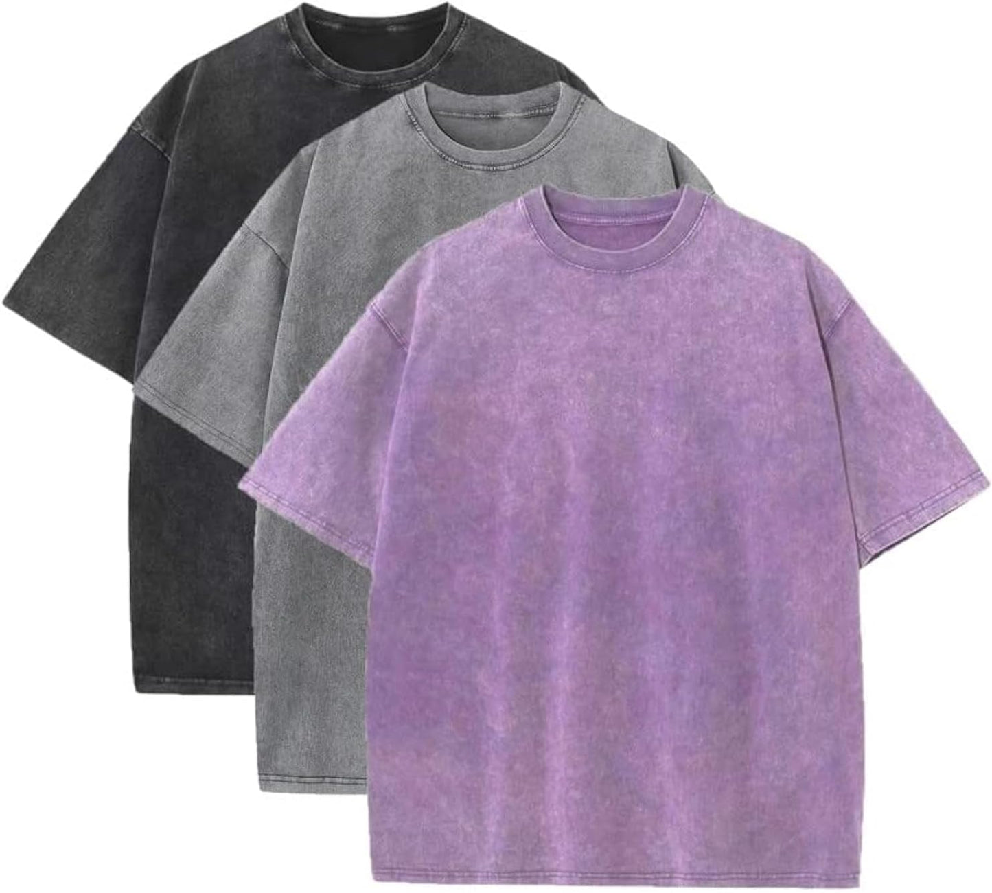 Men's Oversized Heavy Cotton Vintage T-Shirts for Casual Wear