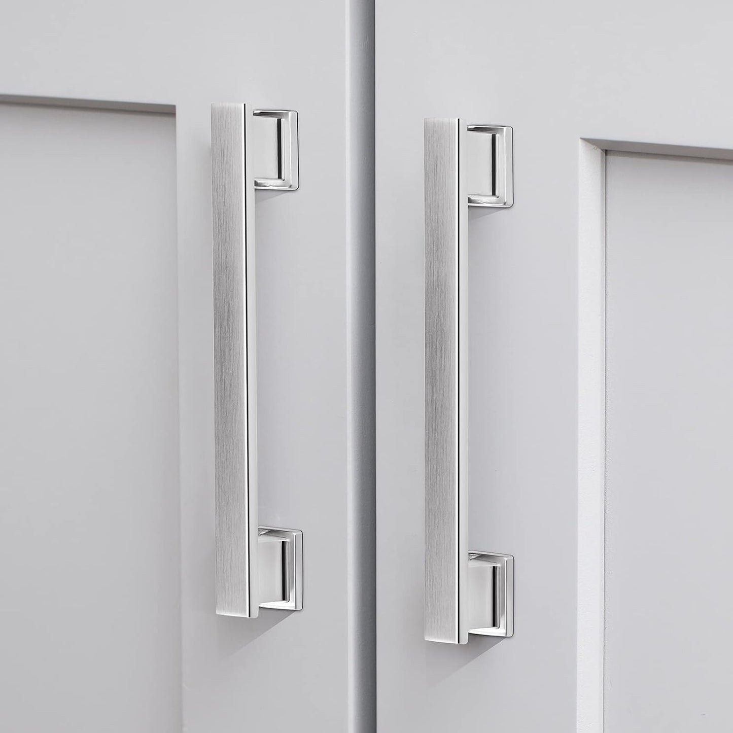 10 Pack Brushed Nickel Cabinet Pulls for Kitchen and Bathroom