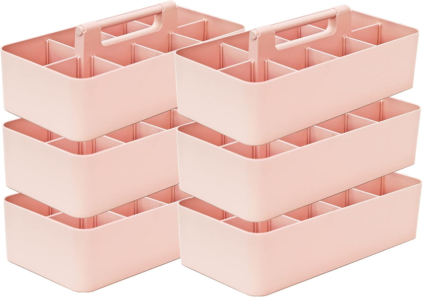 Large Portable Caddy with 8 Compartments for Organizing