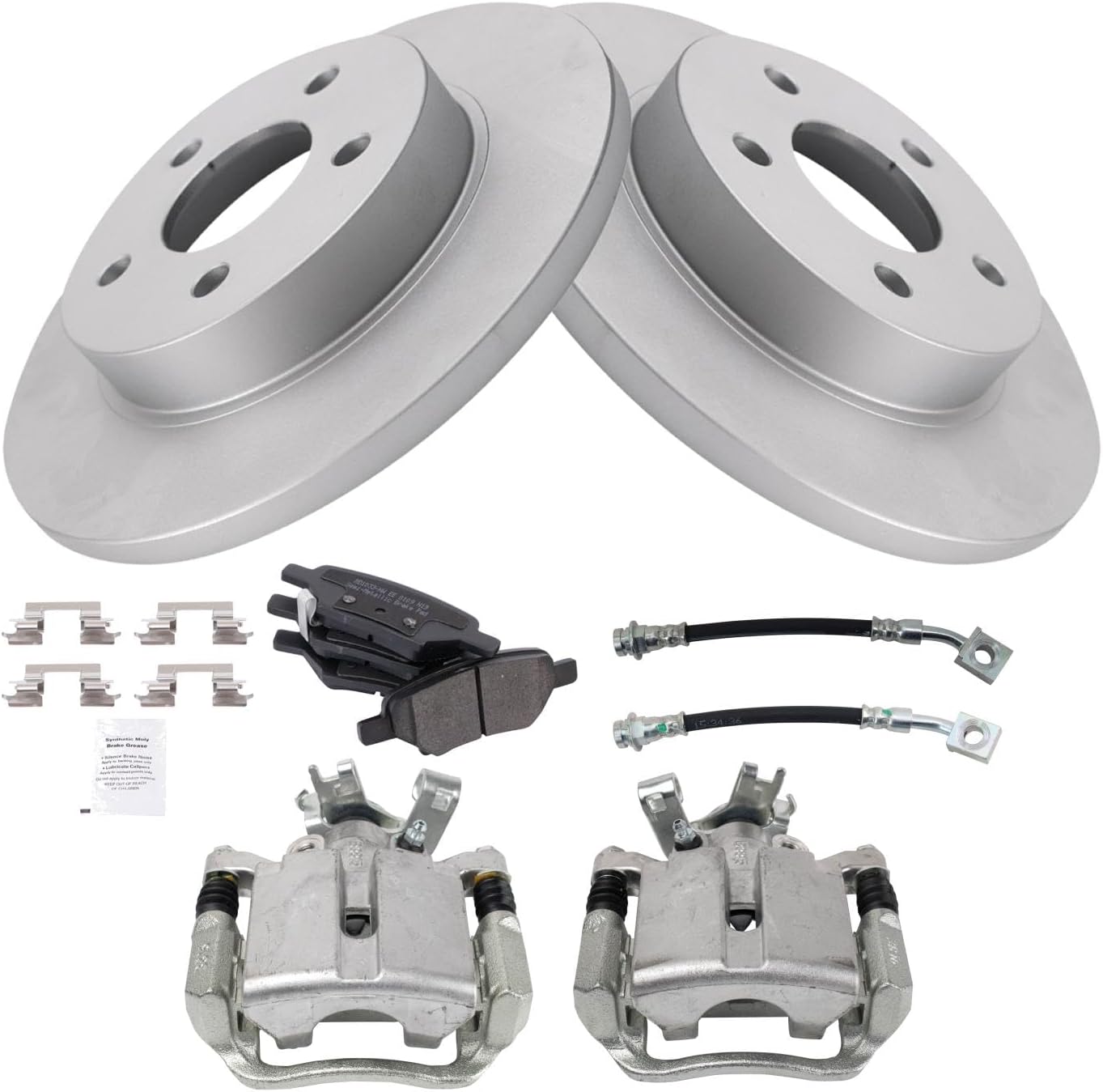 TRQ Rear Brake Pad & Rotor Kit for Chevrolet Cobalt & HHR