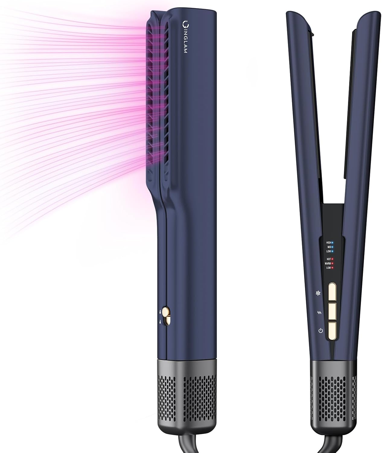 Fast Dry & Straighten: IG INGLAM 2-in-1 Ionic Hair Tool