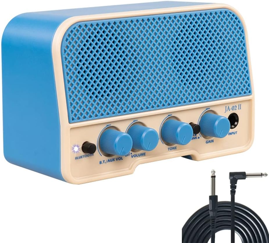 Portable 5W Mini Electric Guitar Amp Combo - Rechargeable, Bluetooth, Headphone Jack