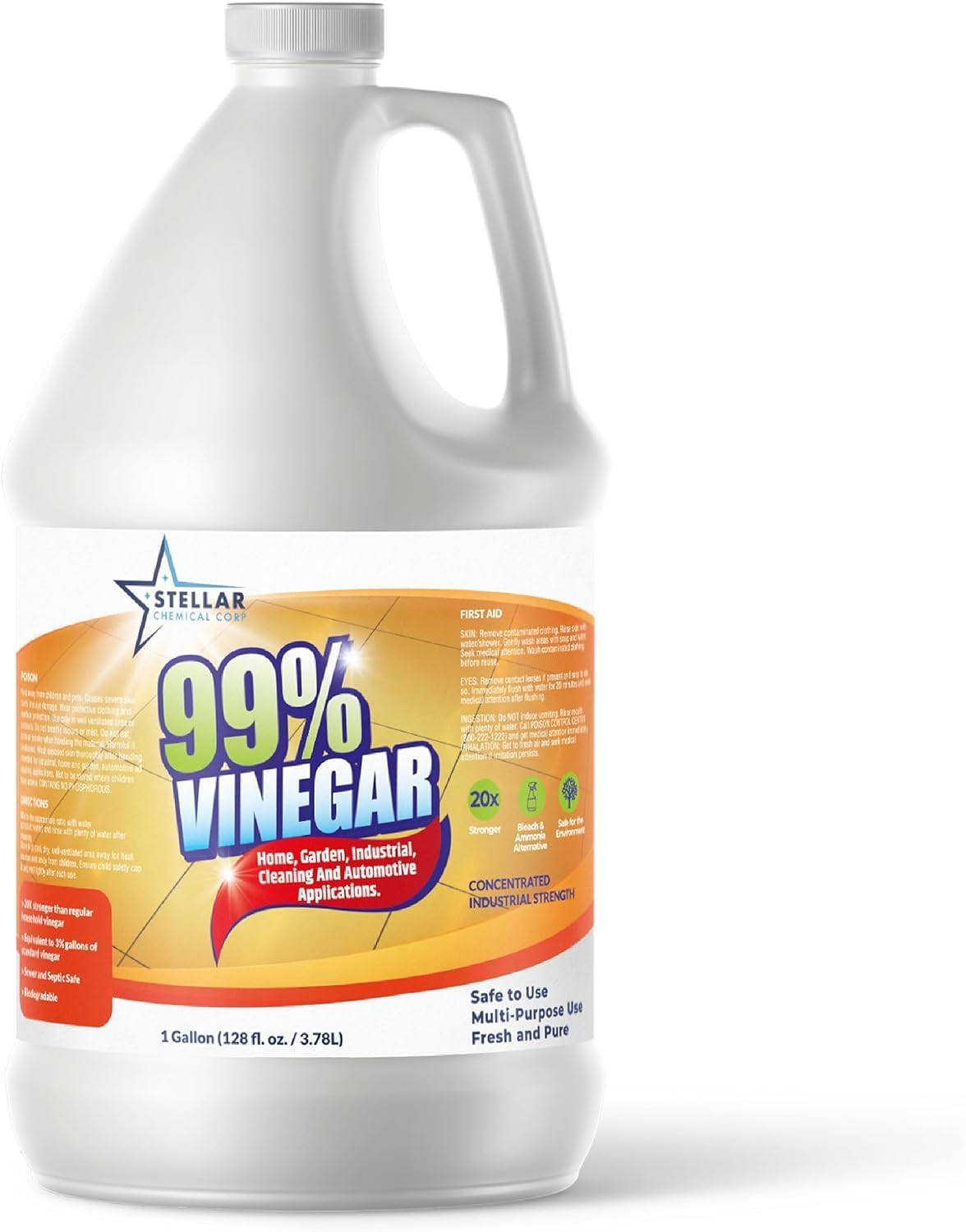 99% Pure Vinegar Cleaner - 100% Natural Concentrated Power
