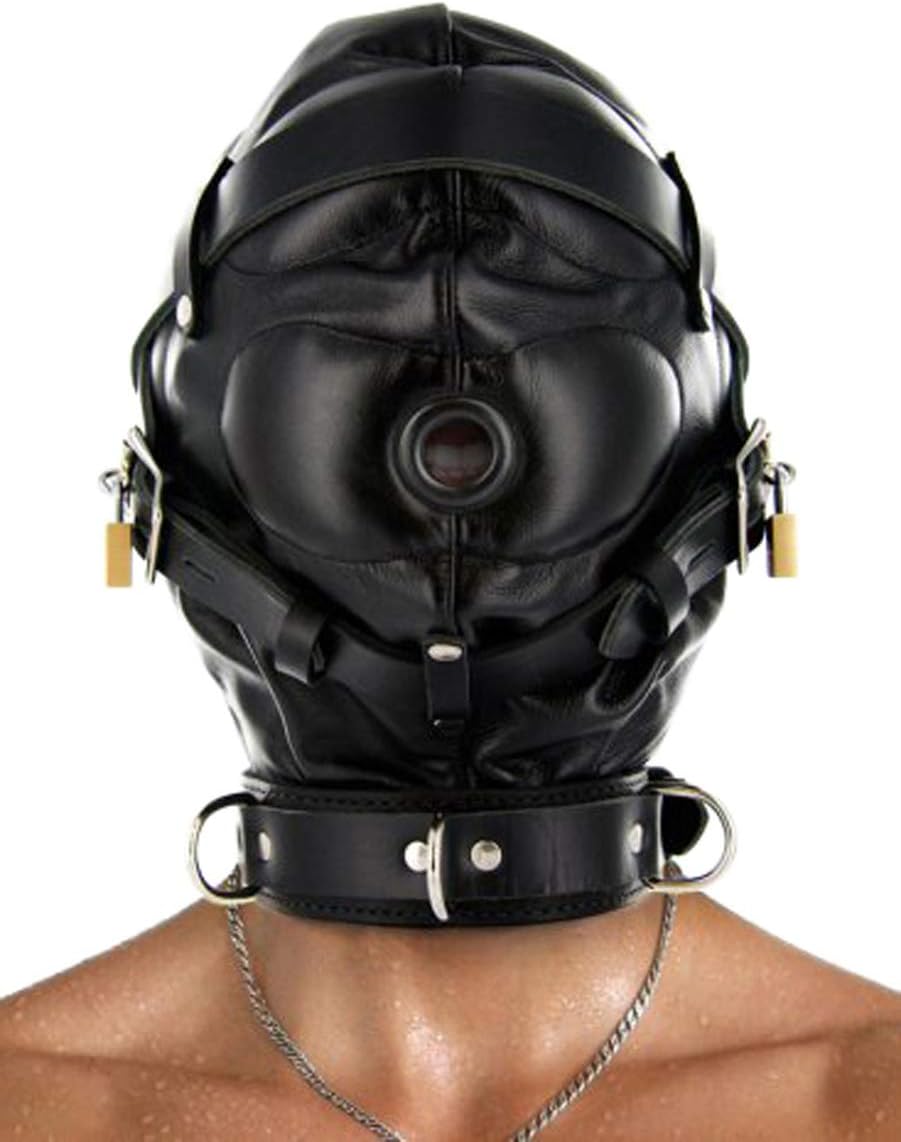 Sensory Deprivation Hood for Ultimate Leather Bondage Experience