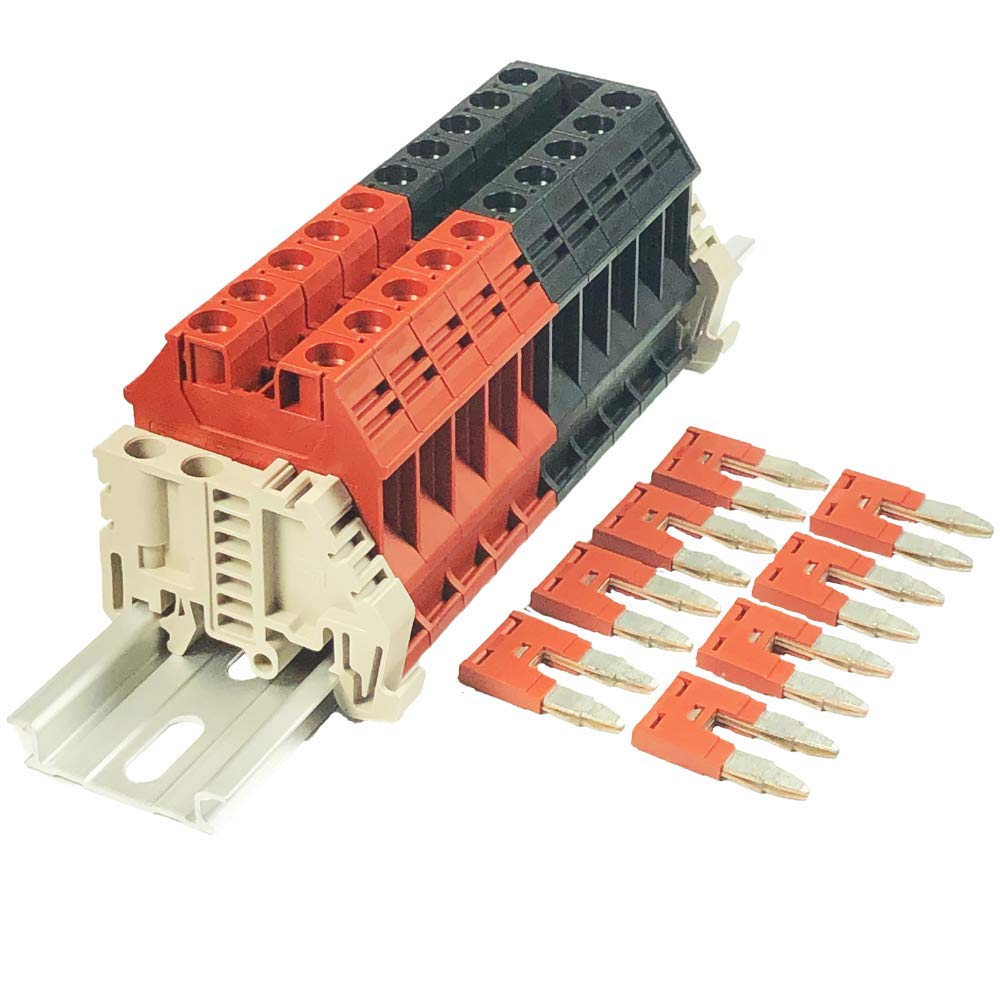 Dinkle Assembly Kit DK10N Red/Black 10 Gang Terminal Blocks