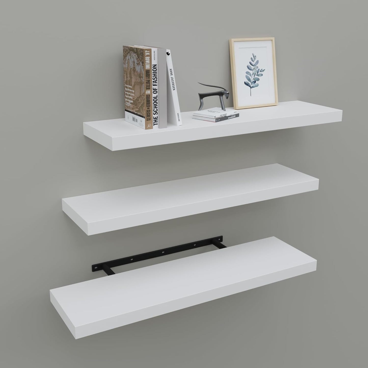 Floating Shelves for Wall Set of 3, 24in White Home Decor