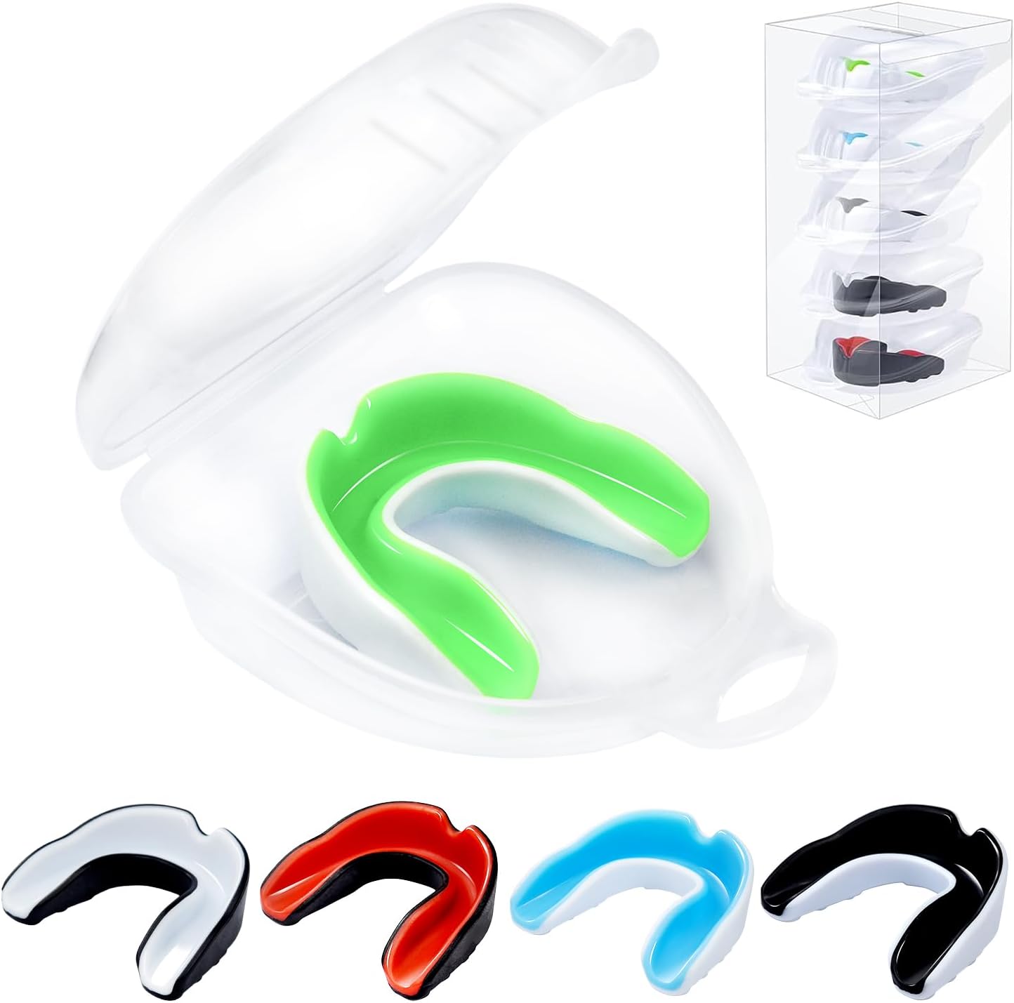 MENOLY Kids Mouth Guard - BPA Free, Portable Case, Multi-Sport Protection