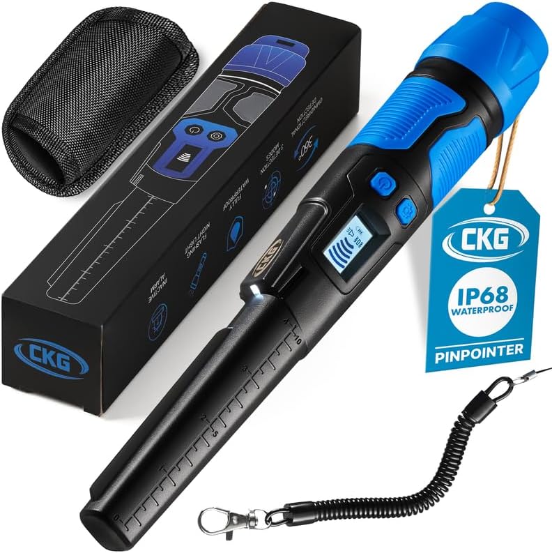 CKG Metal Detector Pinpointer with LCD Screen and Waterproof Design