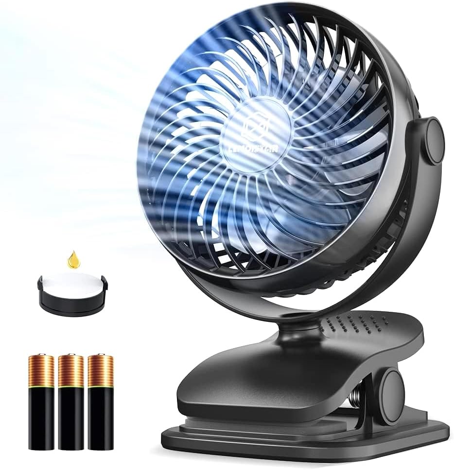 Portable 4-Speed Clip-on Fan with Aromatic Function - Stay Cool Anywhere!