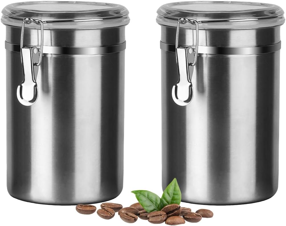 Stainless Steel Food Container with Clear Lids for Kitchen Storage