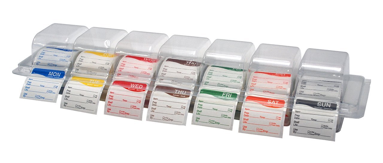 DayMark 2in Square Dissolvable Labels for Every Day of the Week