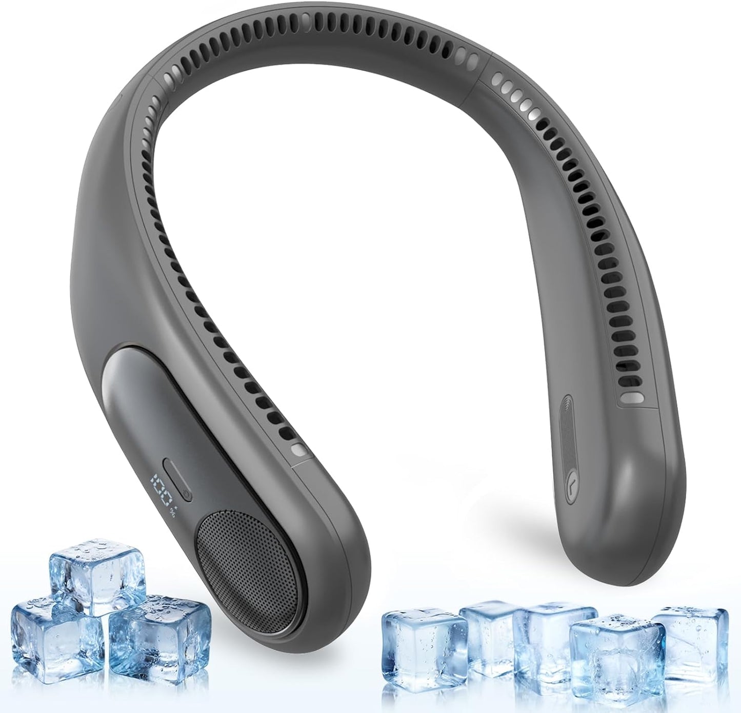 Portable Neck Fan with 360 Cooling and LED Display Features