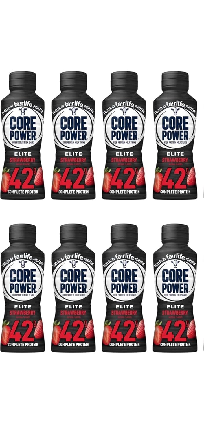 High-Protein Strawberry Milkshakes: 42g With Baxter Touch!