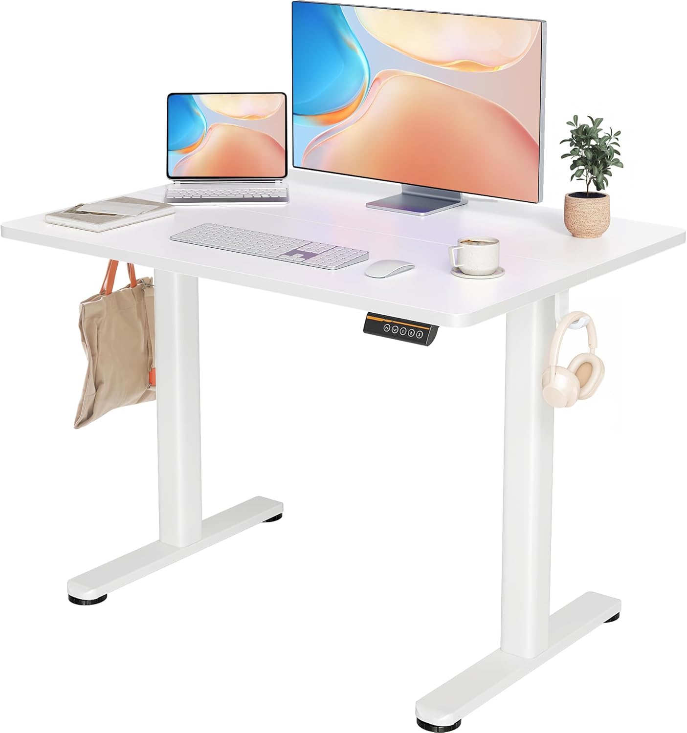 Height Adjustable Standing Desk for Spacious Home Office
