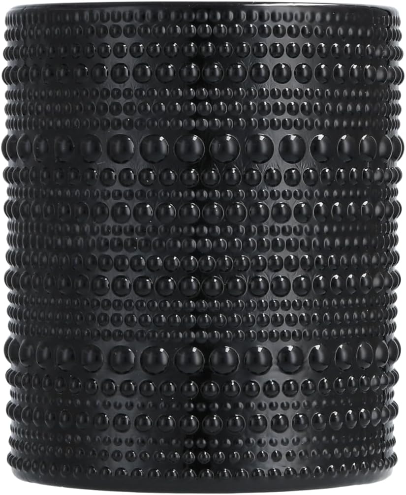 Fortessa Jupiter Beaded Hobnail Glass Set of 6, Obsidian Black