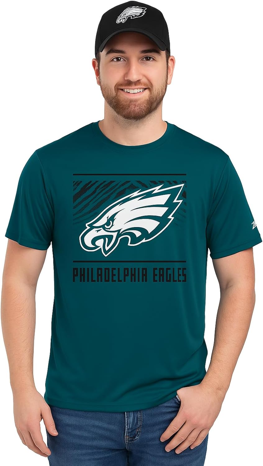 Zubaz NFL Men's Short Sleeve Team Graphic T-Shirt for Fans