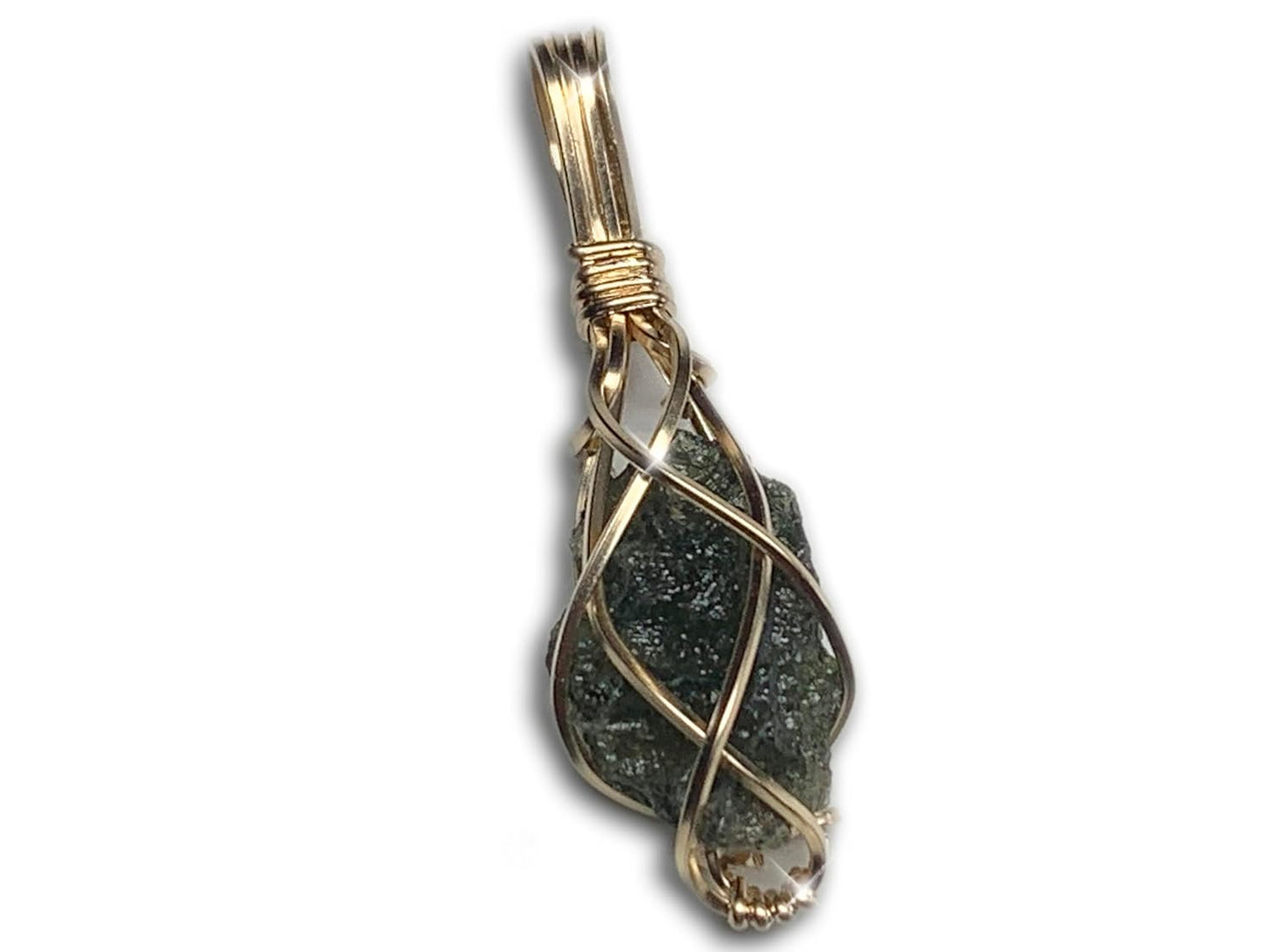 Genuine Moldavite Healing Crystal Necklace Pendant for Transformation