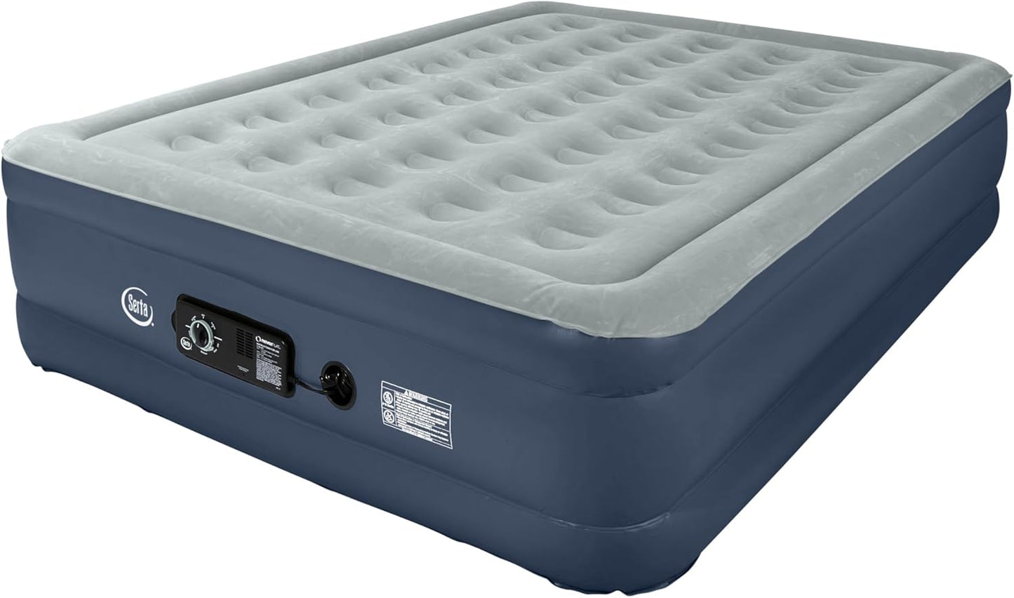 Serta Raised Air Mattress with Never Flat Pump for Comfort