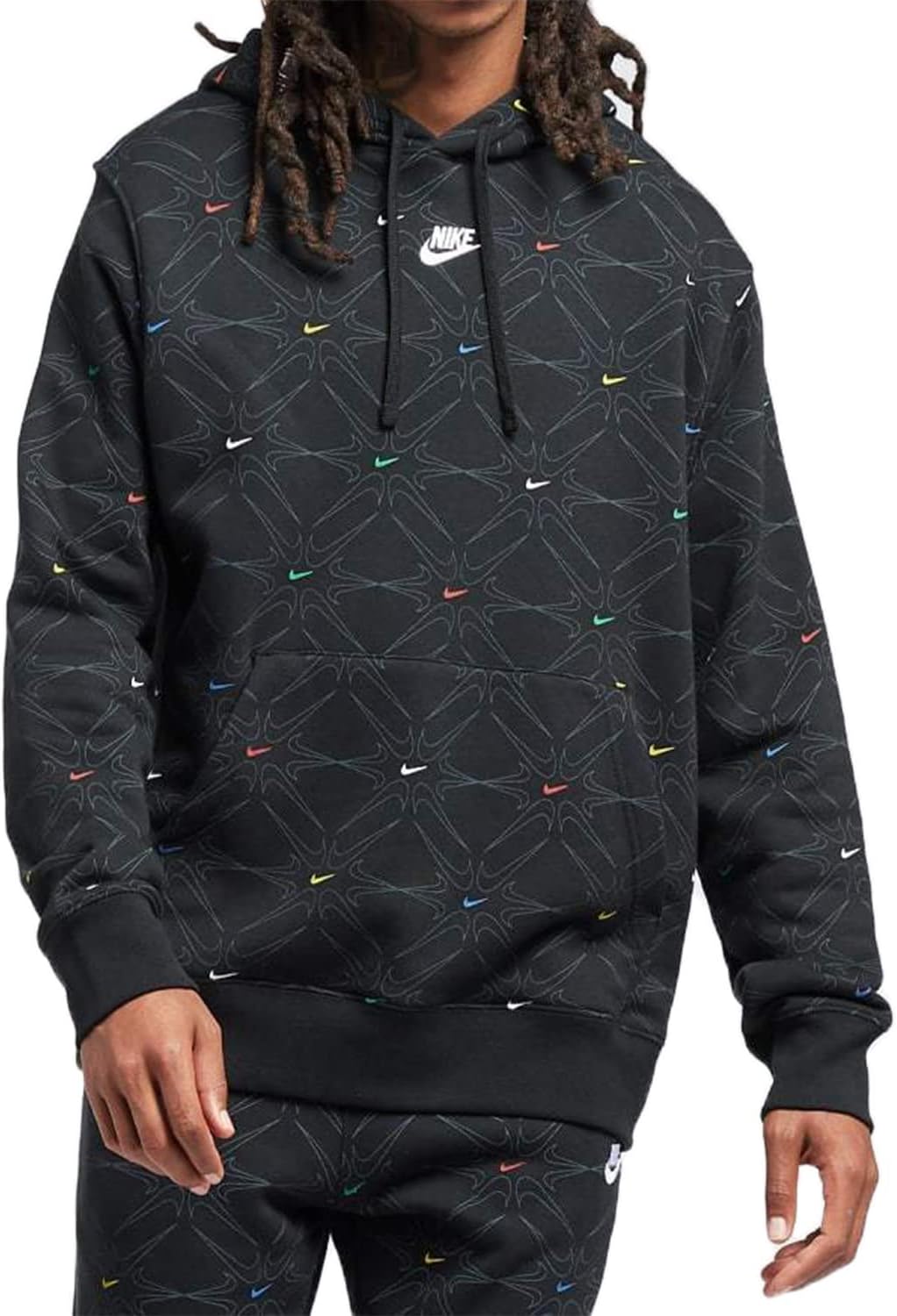 Nike Men's XL AOP Gel Fleece Hoodie - Warm & Stylish