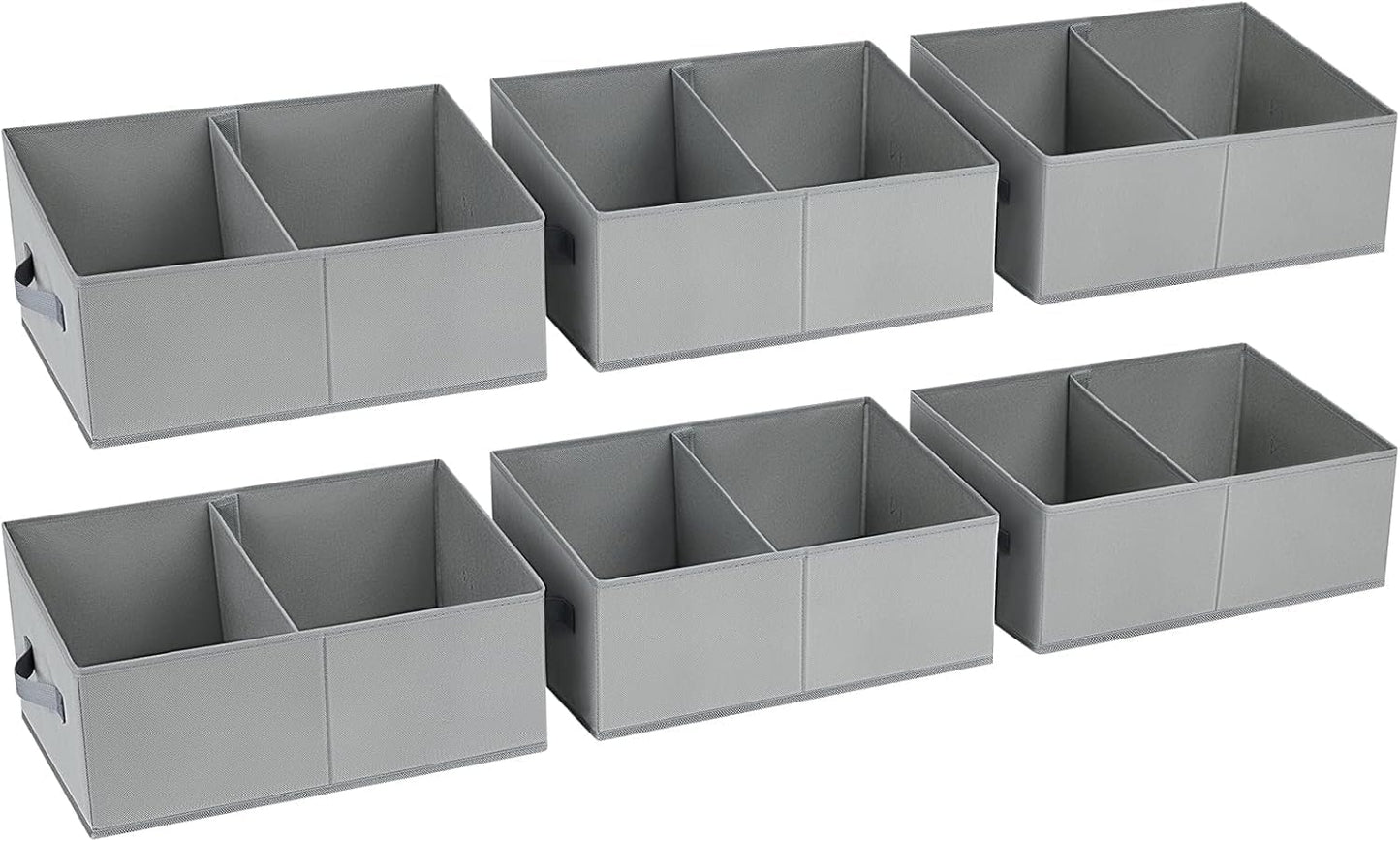 DIMJ Trapezoid Storage Bins for Clothes - 6 Pack Organizers