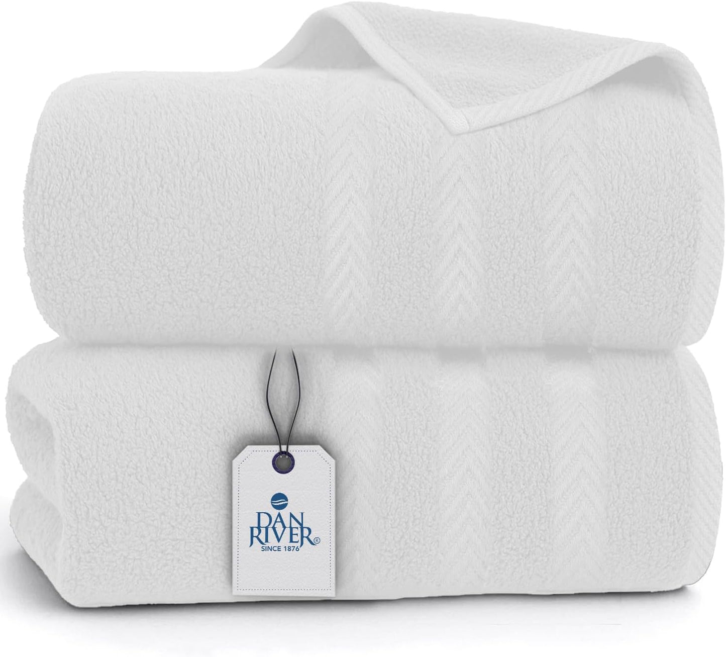 DAN RIVER Pack of 2 Bath Sheets - Luxury Oversized Towels