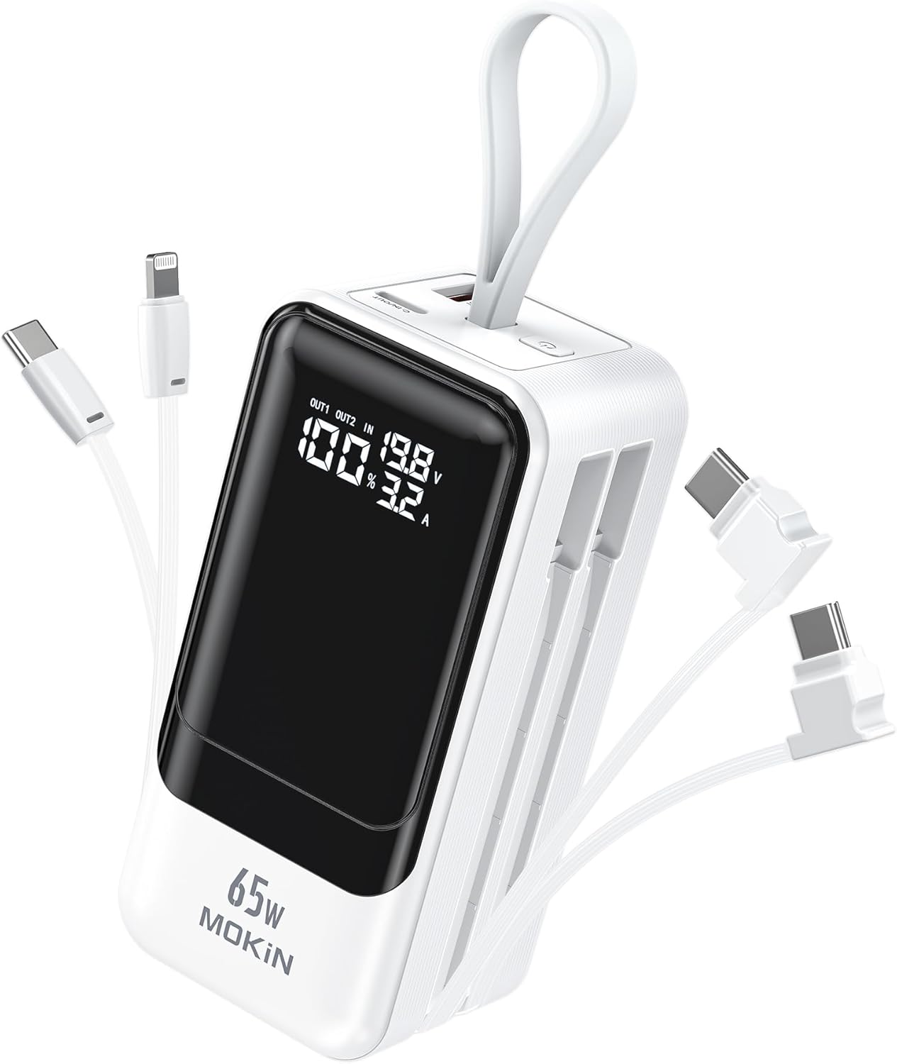 Portable Charger 65W Power Bank Fast Charging for Travel Essentials