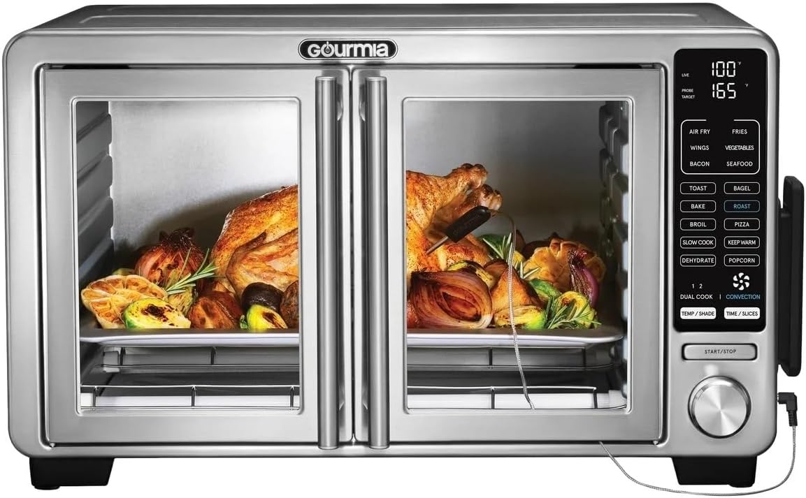 Gourmia XL Air Fryer Oven: Effortless Single-Pull French Doors