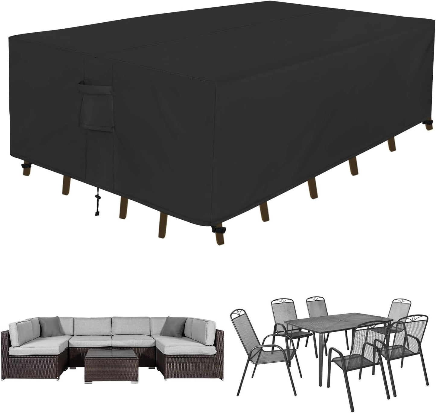 Easy-Going Rectangle Patio Furniture Cover for Outdoor Use