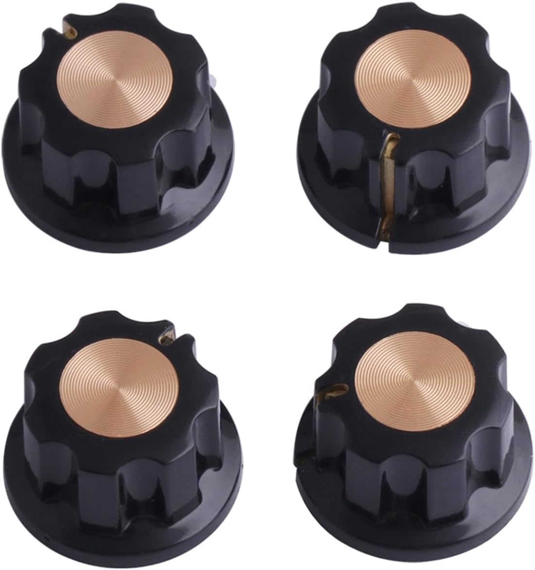 Metallor Black & Gold Knobs Set for Guitar & Bass
