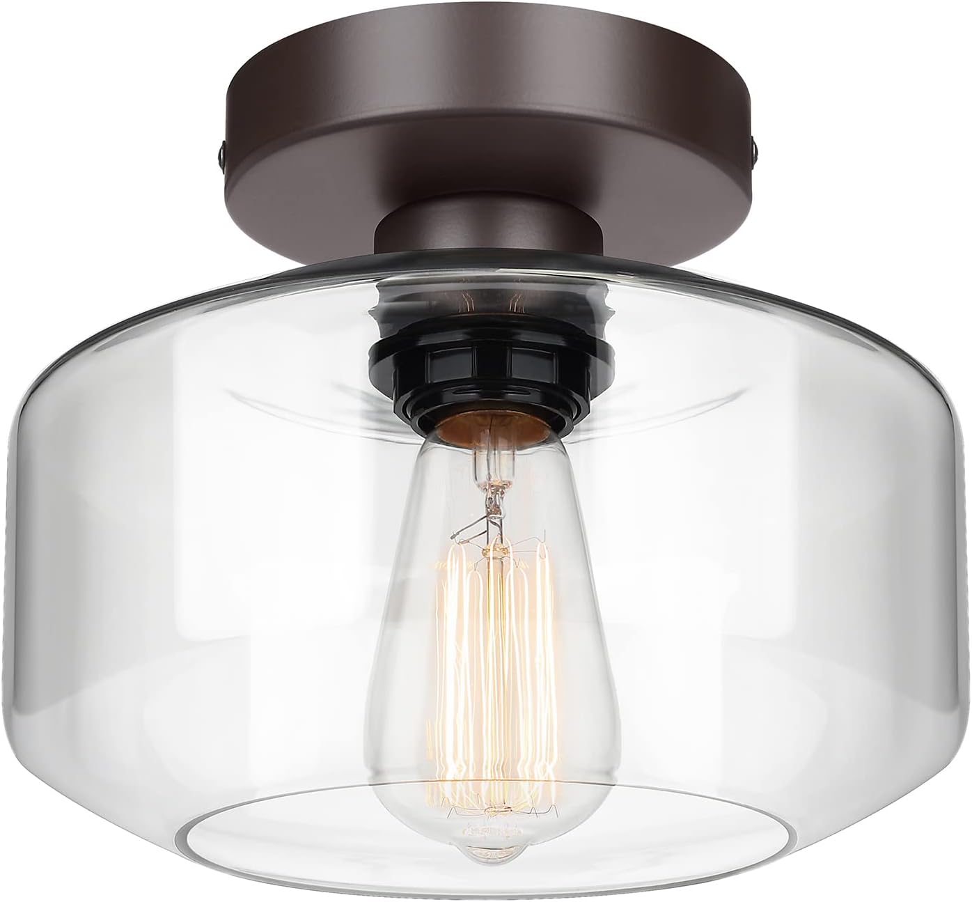 MAXvolador Industrial Semi Flush Mount Ceiling Light for Home