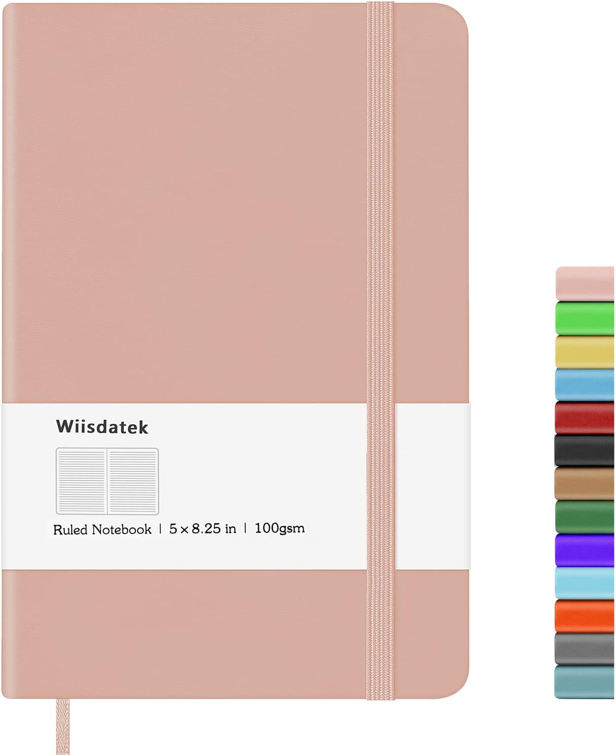 Premium Lined Notebook Journal with Pocket for Office & School, Pink, 100Gsm