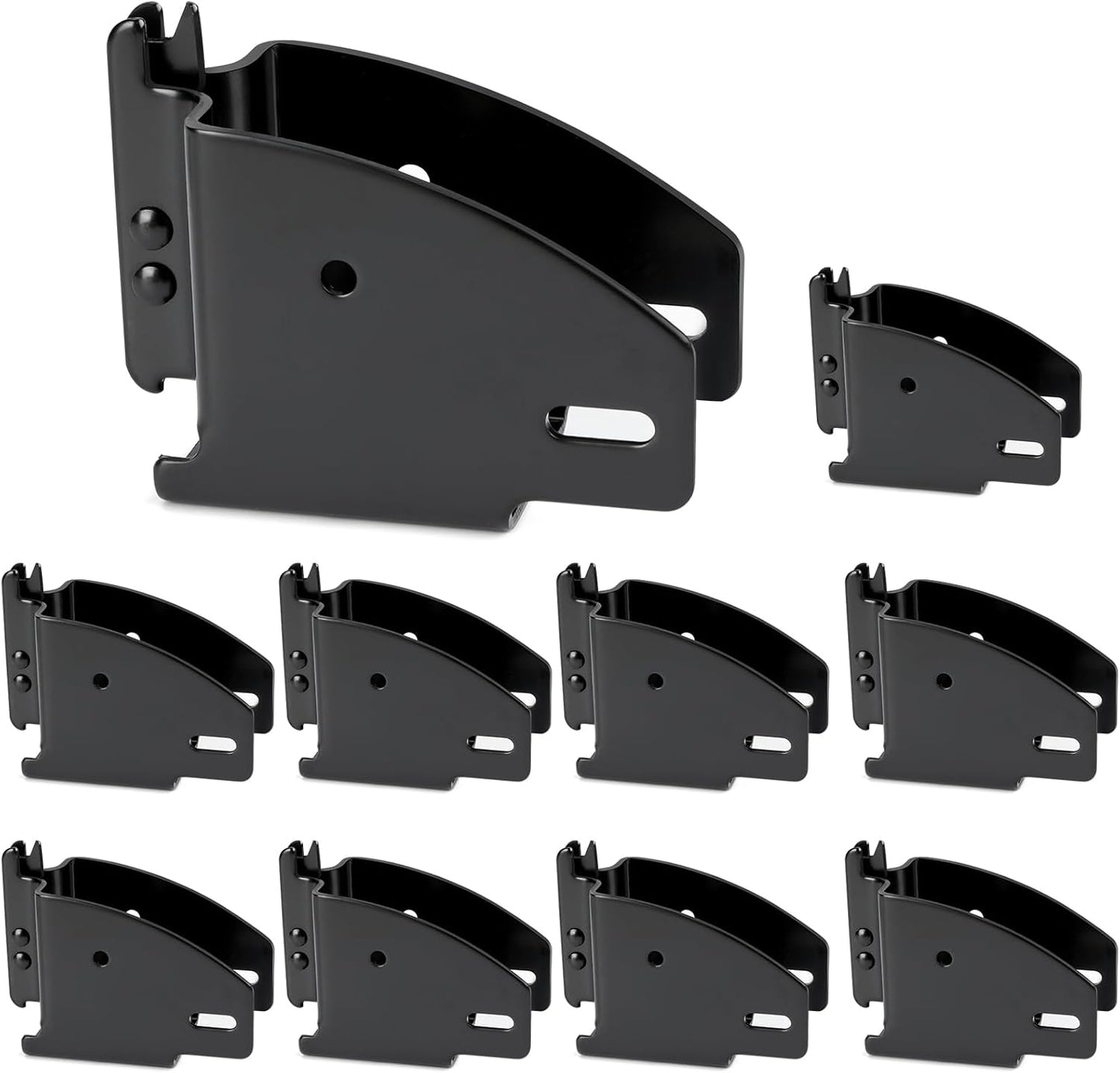 10 Packs Black E-Track Wood Beam End Socket for Cargo Storage