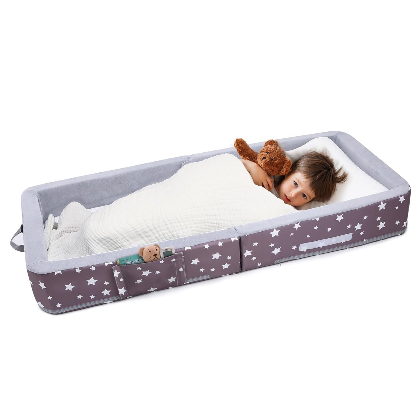 Mooedcoe Foldable Toddler Floor Bed for Travel and Home Use