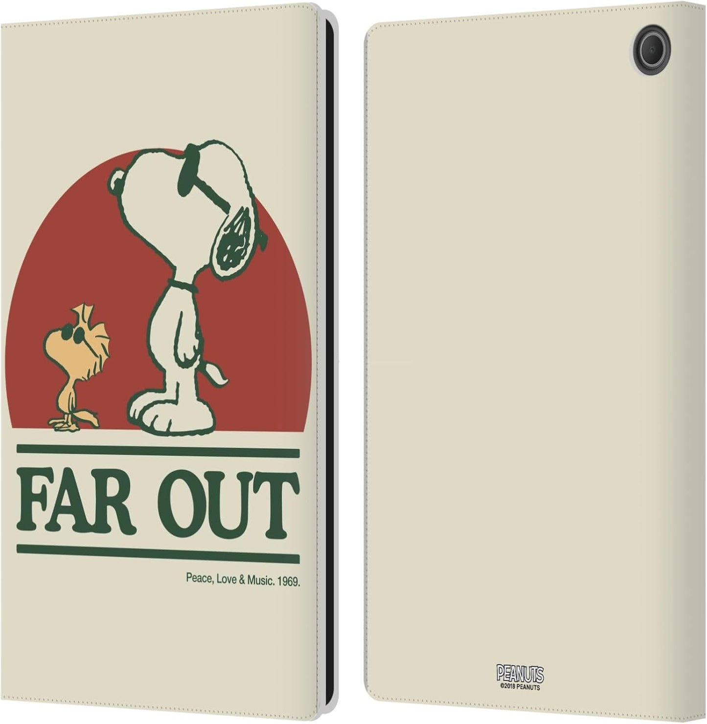 Peanuts Snoopy Woodstock Leather Wallet Case for Fire Max 11
