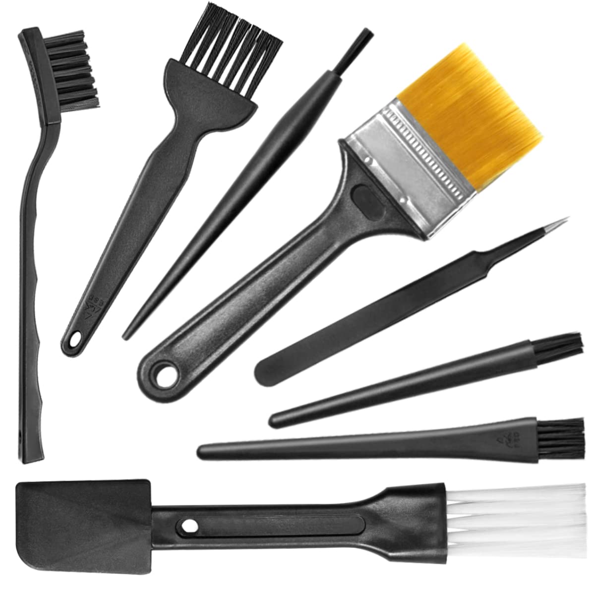 Set of 8 Anti Static Brushes for Electronics