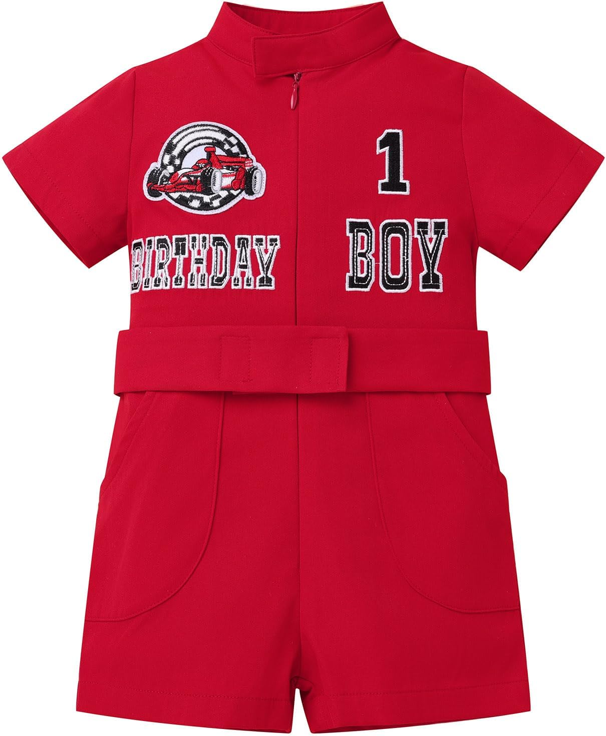 Race Car 1st 2nd Birthday Outfit for Boys Girls by IMEKIS