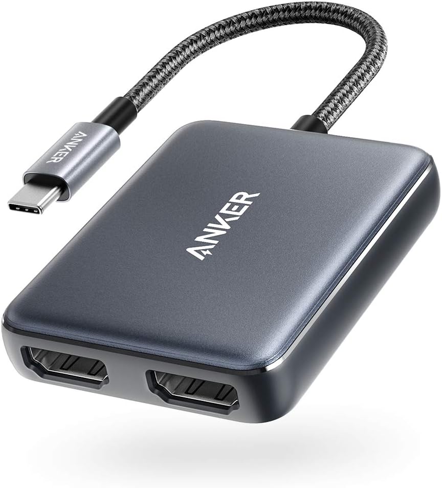 Anker USB C to Dual HDMI Adapter for 4K Displays and More
