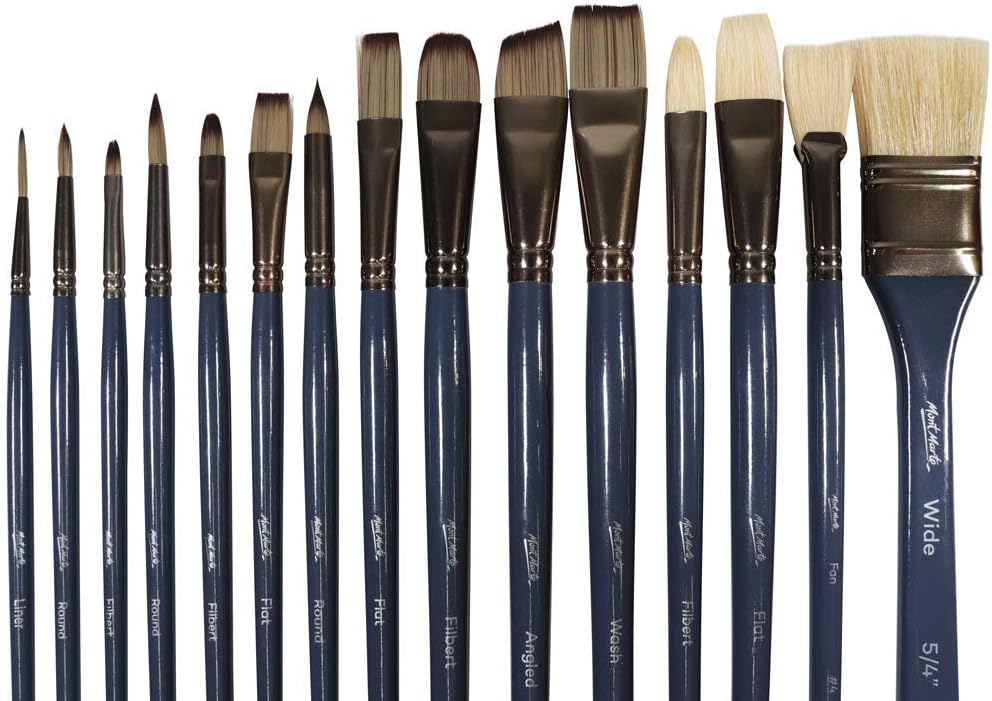 Mont Marte Premium Paint Brush Set for Watercolour and Acrylic