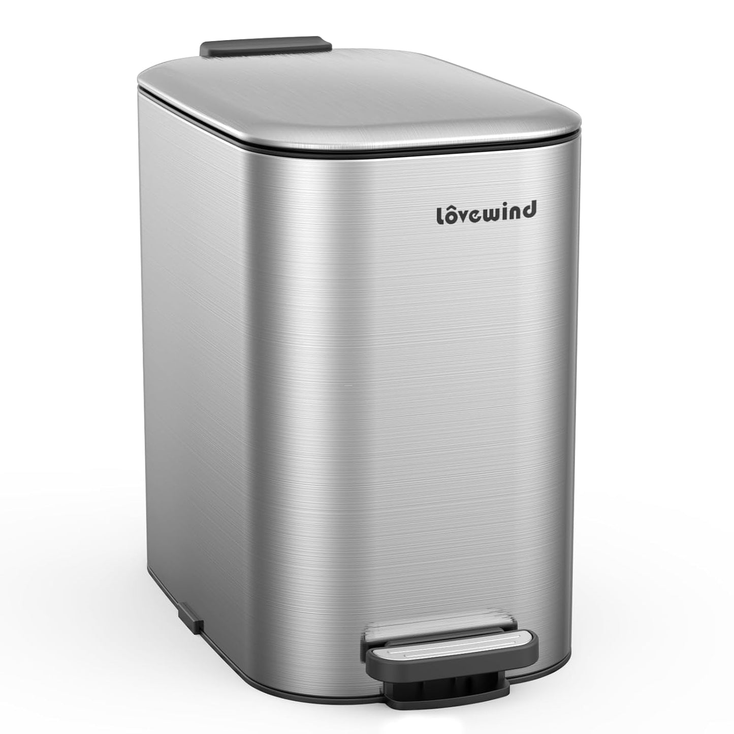 Lovewind 5.2 Gallon Stainless Steel Trash Can with Lid for Home