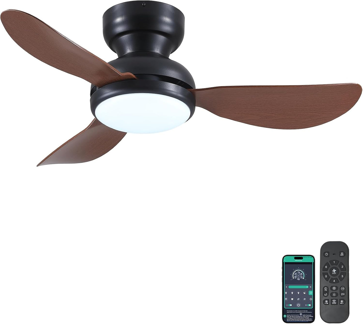 36 Inch Modern Ceiling Fan with Lights for Stylish Spaces