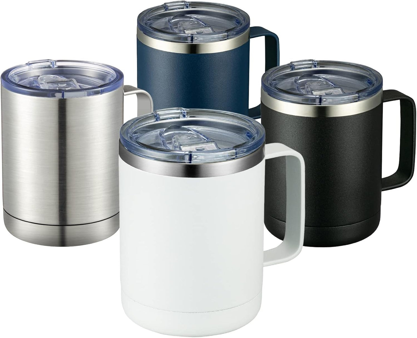 MEWAY 12oz Coffee Mug Set of 4 - Insulated Travel Tumblers