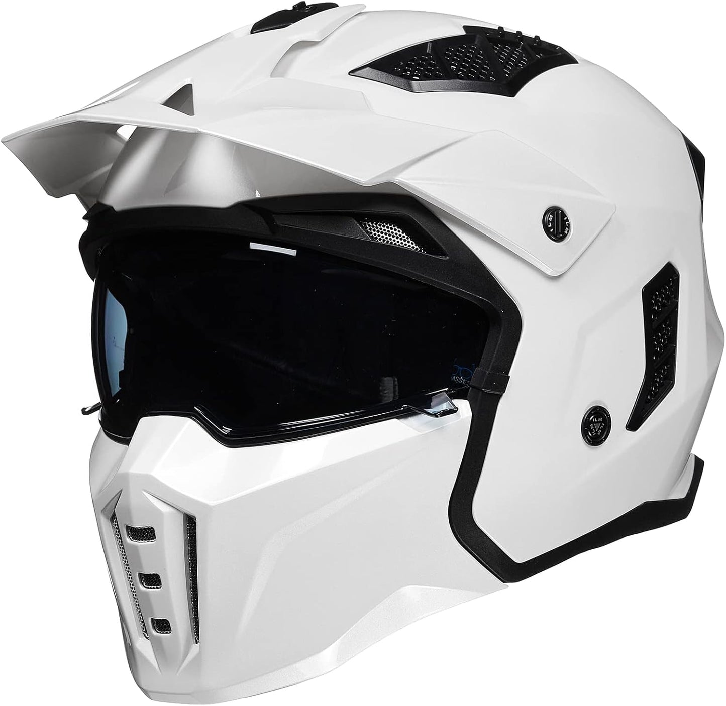 ILM Open Face Motorcycle Helmet for Men and Women, Vintage Style