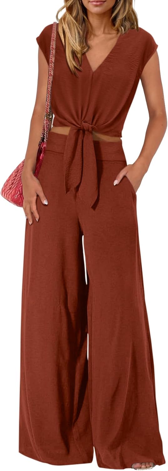 PRETTYGARDEN Women's Summer 2 Piece Outfits for Casual Chic