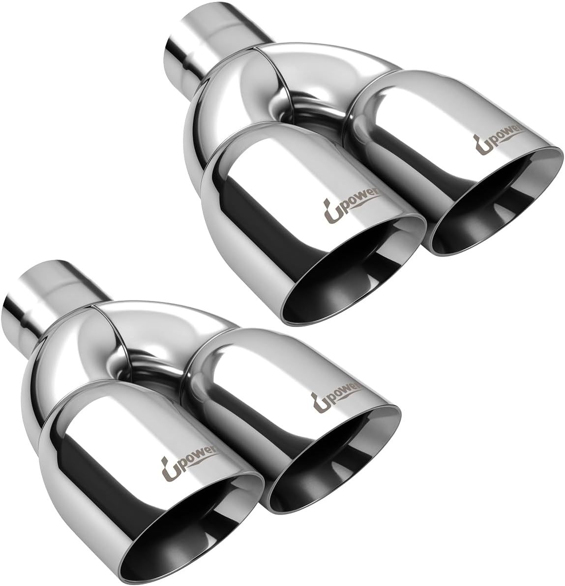 Upower Dual Exhaust Tip Tailpipe 2.5 Inch Inlet 3.5 Inch Outlet