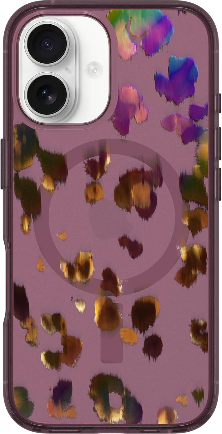 OtterBox iPhone 16 Symmetry Series Clear Case - Leopard Shift Pink