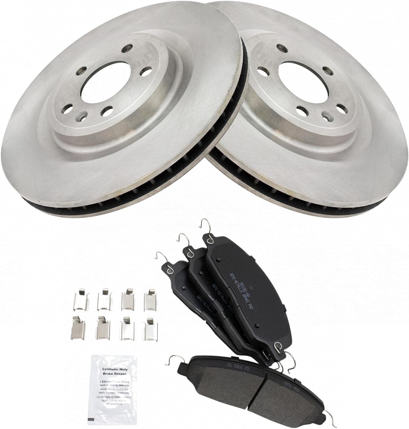 TRQ Front Brake Pad & Rotor Kit for 2013-2014 Ford Mustang