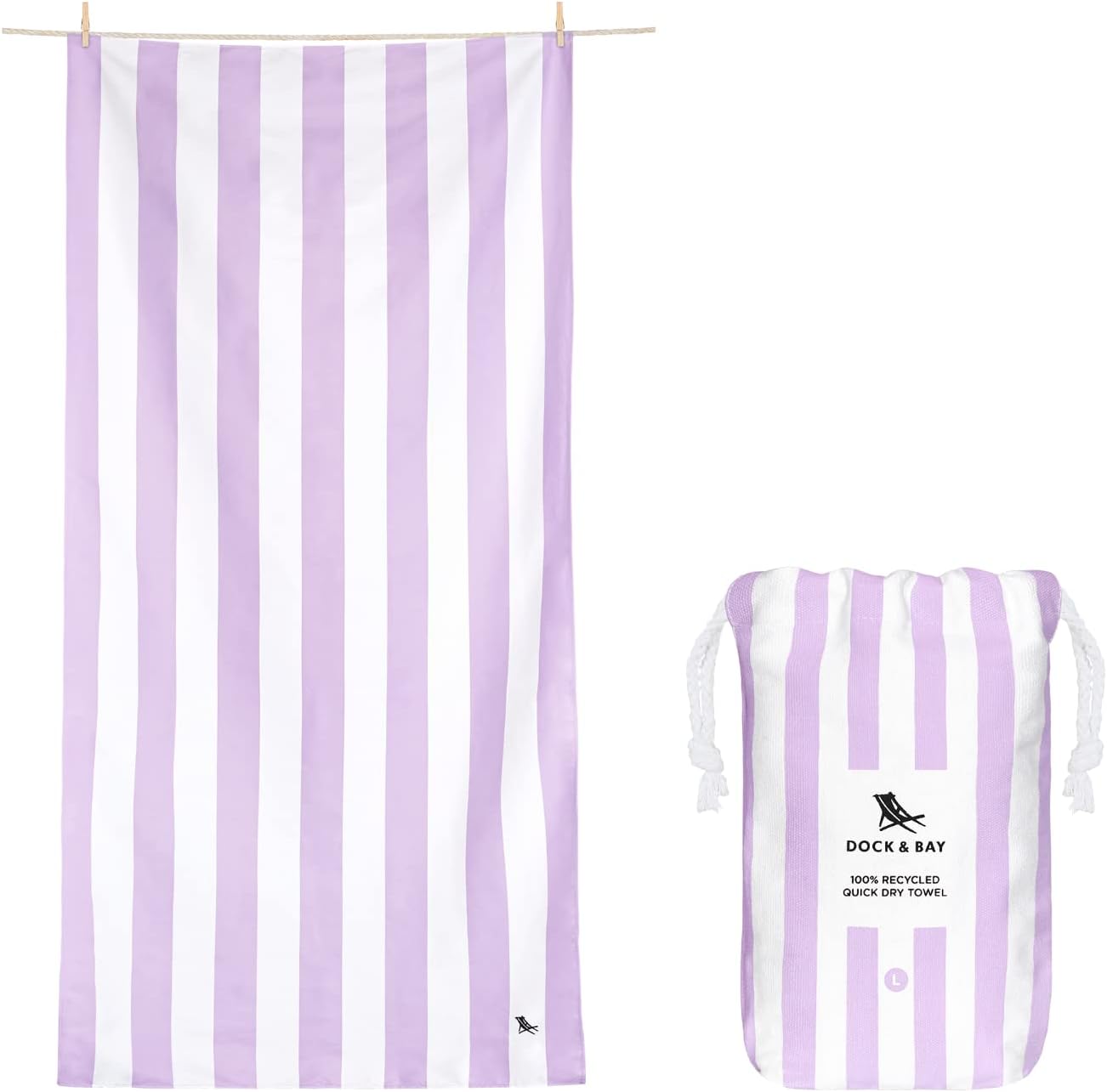 Dock & Bay Beach Towel - Quick Dry, Sand Free, Eco-Friendly