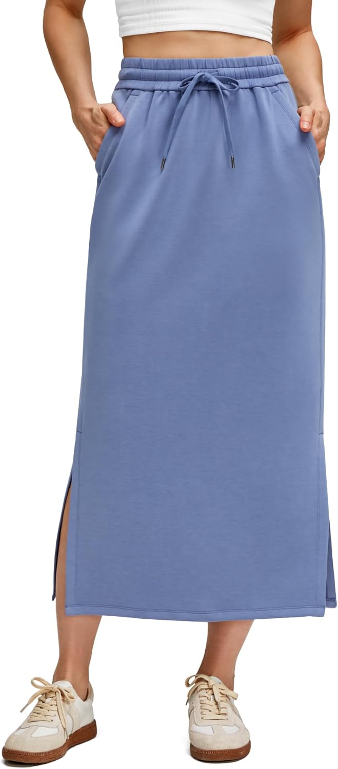 G4Free Smoofit Maxi Skirt for Women with Chic Side Slits