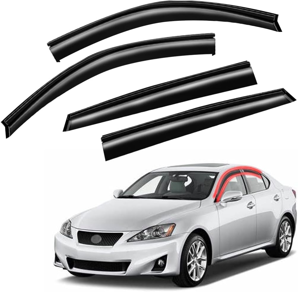 Window Visors Rain Guards for Lexus IS250 IS350 2006-2012